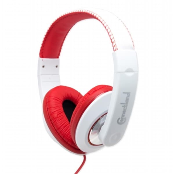 Skilledpower Binaural Design Red / White Headset with 40mm Speaker at 20Hz - 20kHz, Over Head, On Ear SK132073 - main